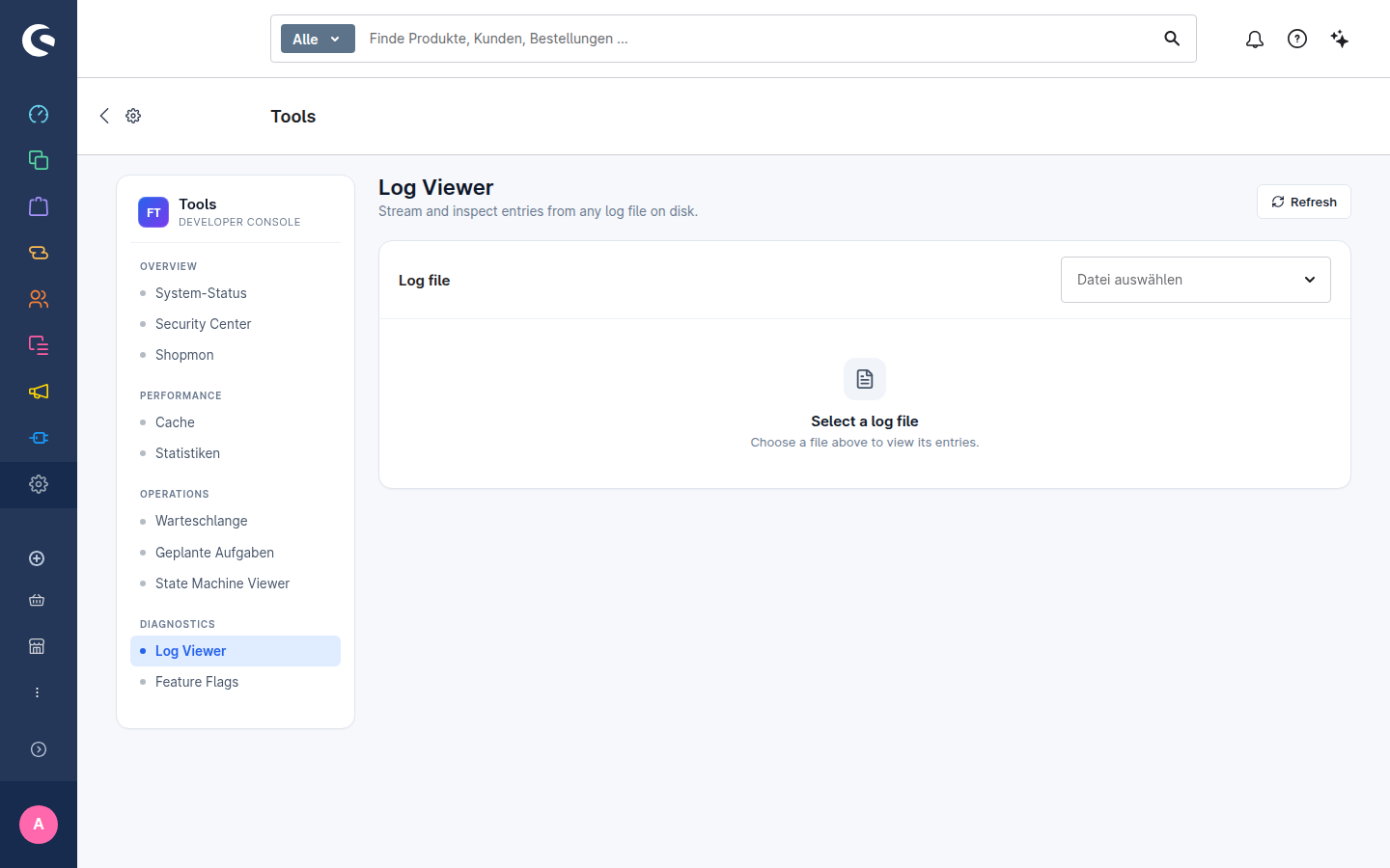 FroshTools Log-Viewer: Logdateien direkt in der Administration auswählen und einsehen